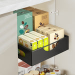 Black Steel Cabinet Pull-out Bowl Rack