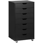Mobile Filing Cabinet 5/7 Drawer File Cabinet With Wheels | Large | Black