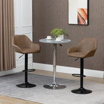 Adjustable Barstools With Footrest Set Of 2 | Brown