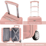 40x20x25cm Hard Case Cabin Suitcase Ryanair Free Approved Carry On | Cabin | Rose
