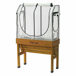 Small Wall Hugger Greenhouse Frame & Multi-cover Set | White