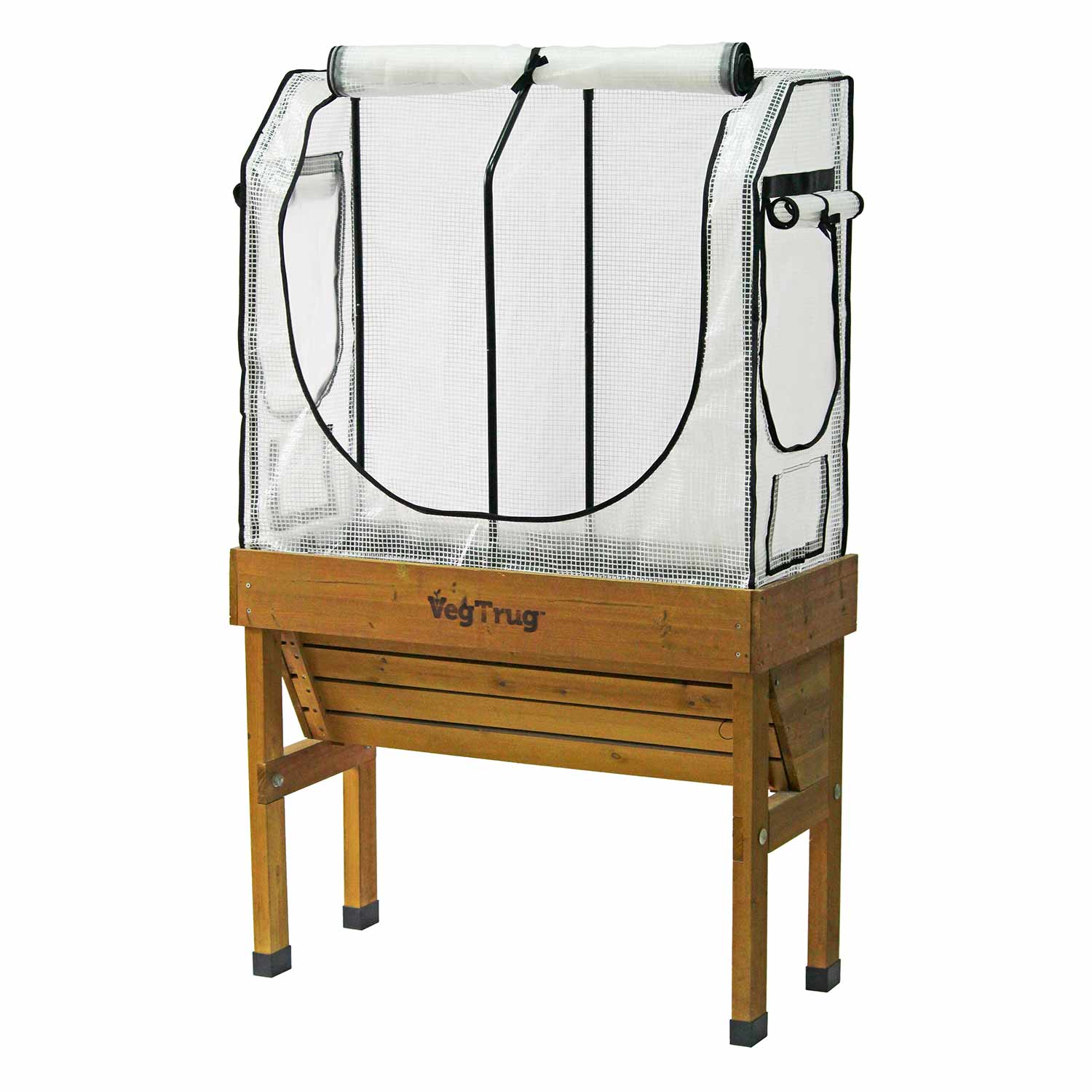 Small Wall Hugger Greenhouse Frame & Multi-cover Set | White