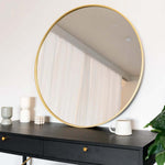 Rei - Round Metal Circle Mirror | 90cm x 90cm | Gold