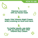 Kind To Skin Vital Vitamin Night Cream With Vital Vitamin, 50ml | Set of 5