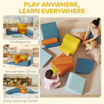 AIYAPLAY 9-piece Soft Play Set With Detachable Cover For Kids Motor Skills
