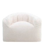 Cabana Borg Fleece Bean Bag Armchair | White