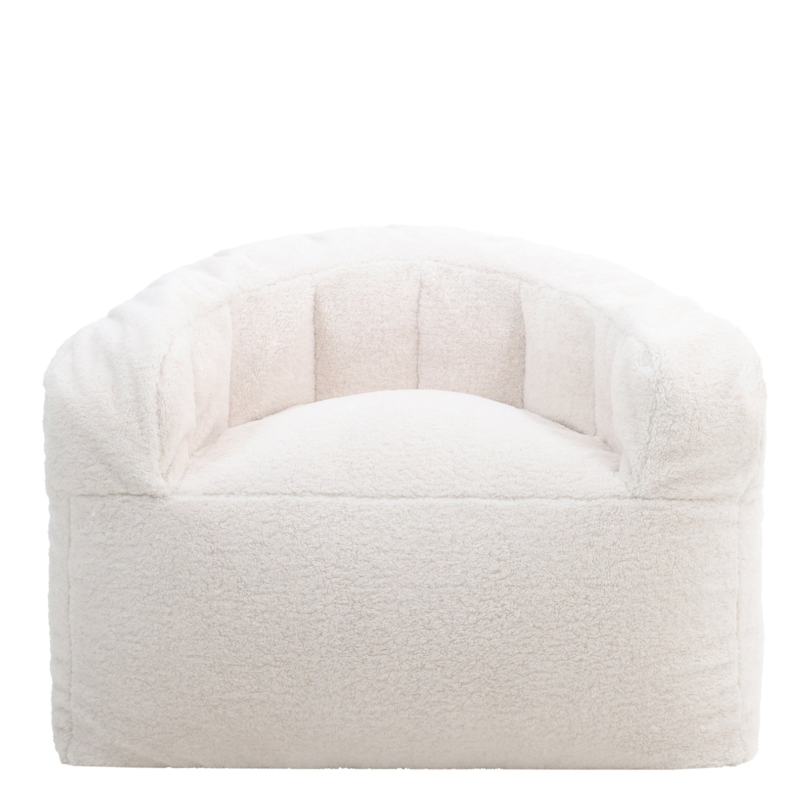 Cabana Borg Fleece Bean Bag Armchair | White