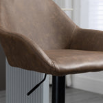 Adjustable Barstools With Footrest Set Of 2 | Brown