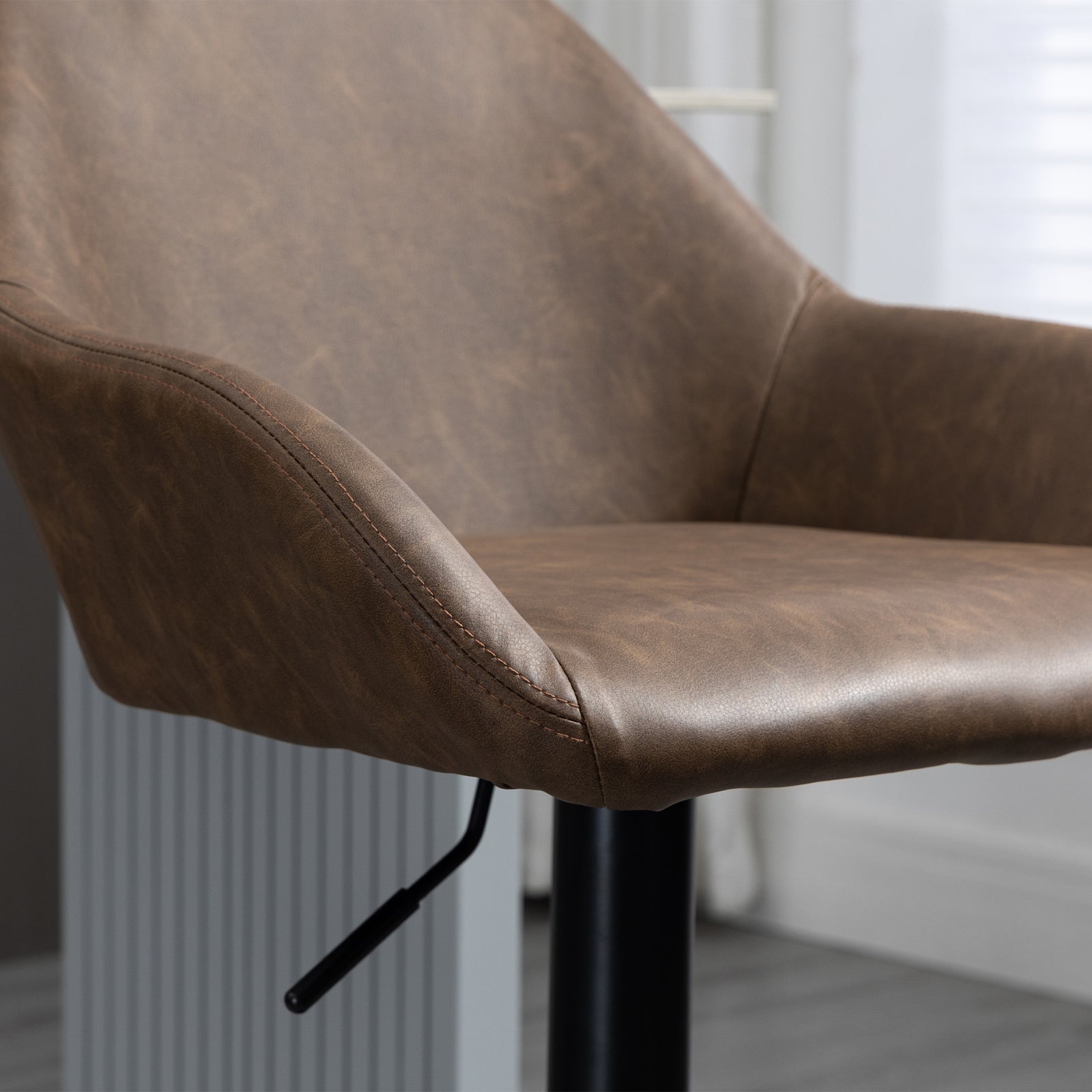 Adjustable Barstools With Footrest Set Of 2 | Brown