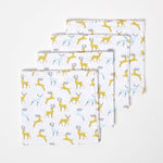 Majestic Stag Grey Christmas Napkins, Set Of 4