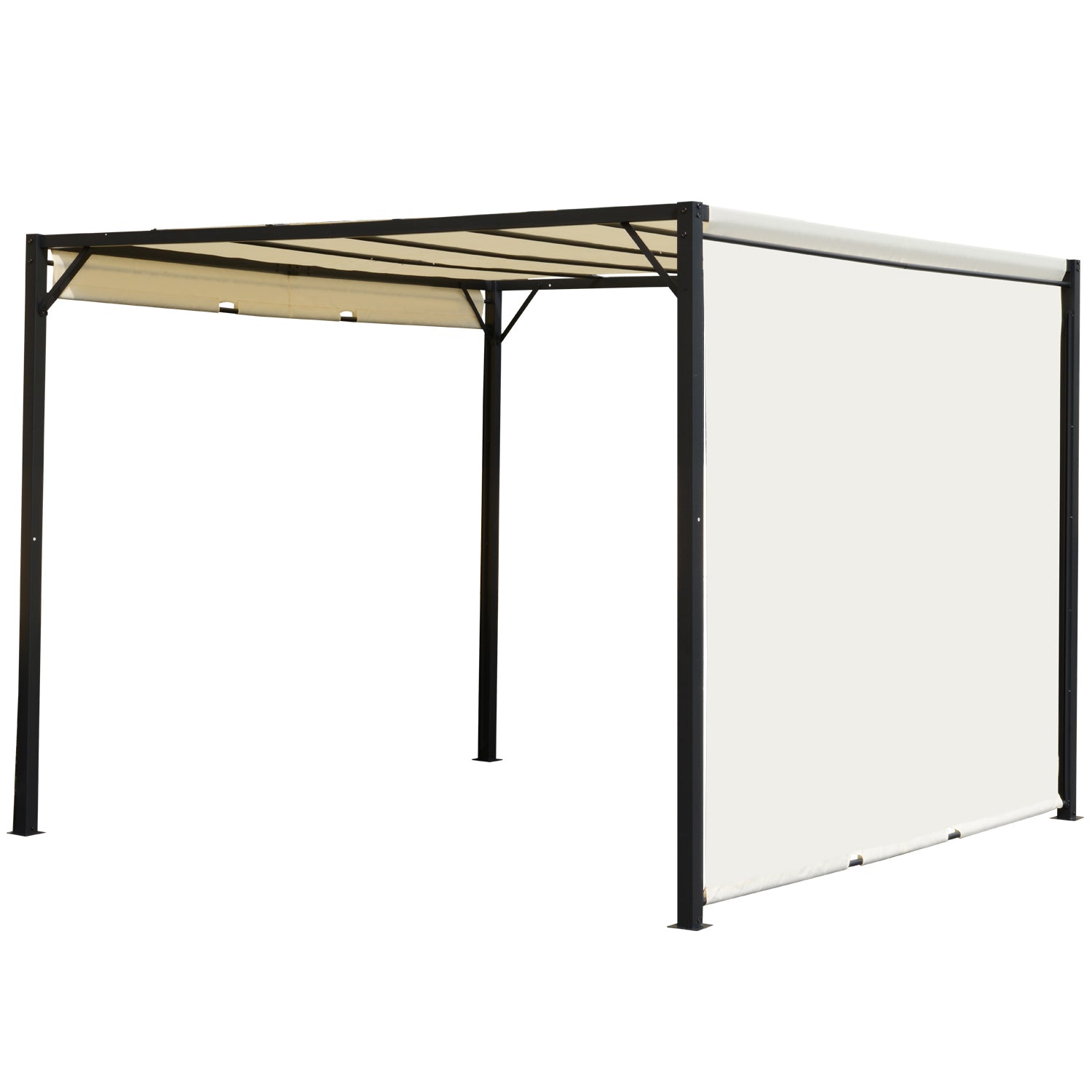 3 X 3m Pergola Metal Gazebo Outdoor Sun Shade Shelter Canopy