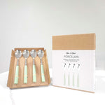 Tea Spoons Set Porelain Bar 18/8 Stainless Steel 4pc Teaspoon Set Turquoise | Turquoise