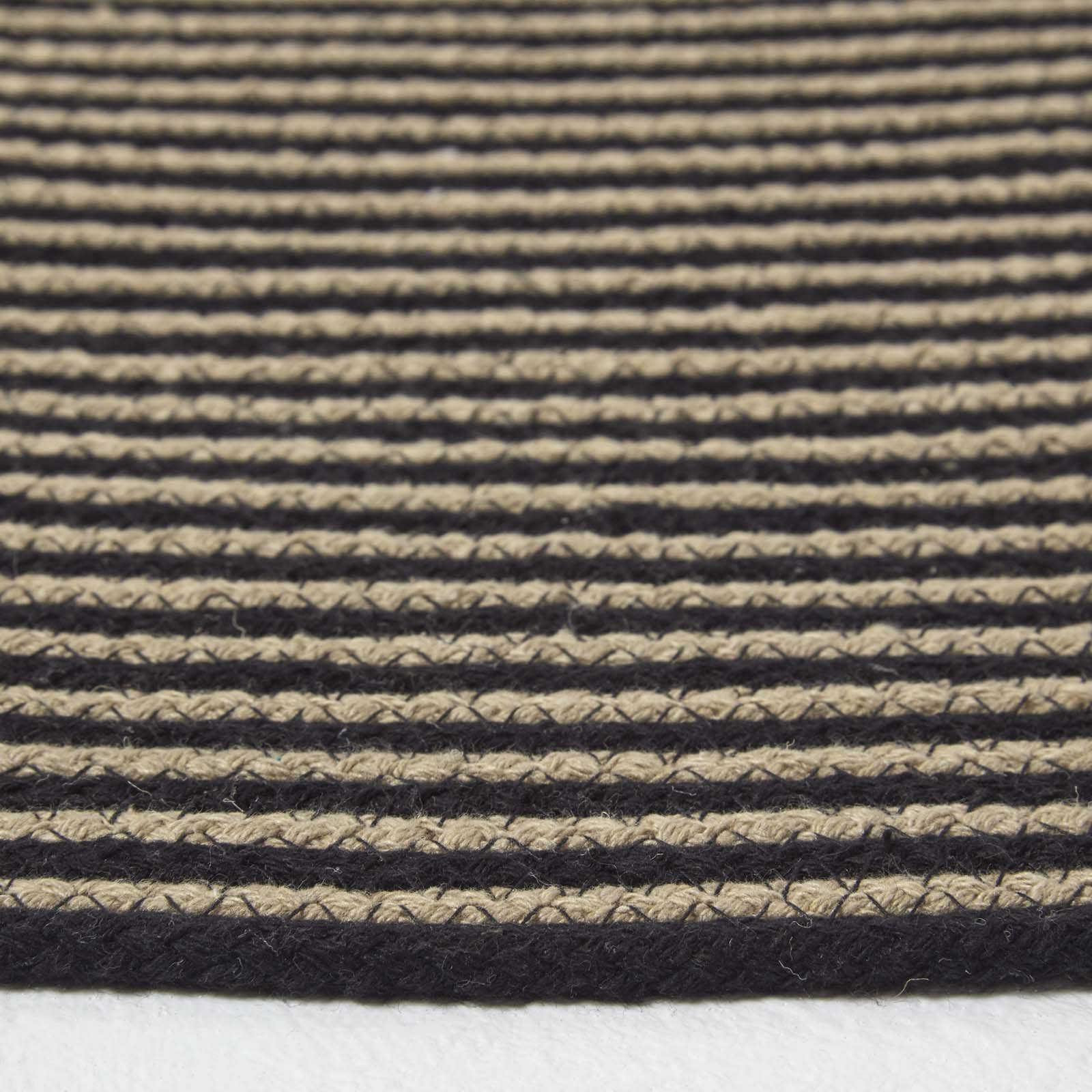 Handmade Woven Spiral Braided Rug | 150cm | Linen