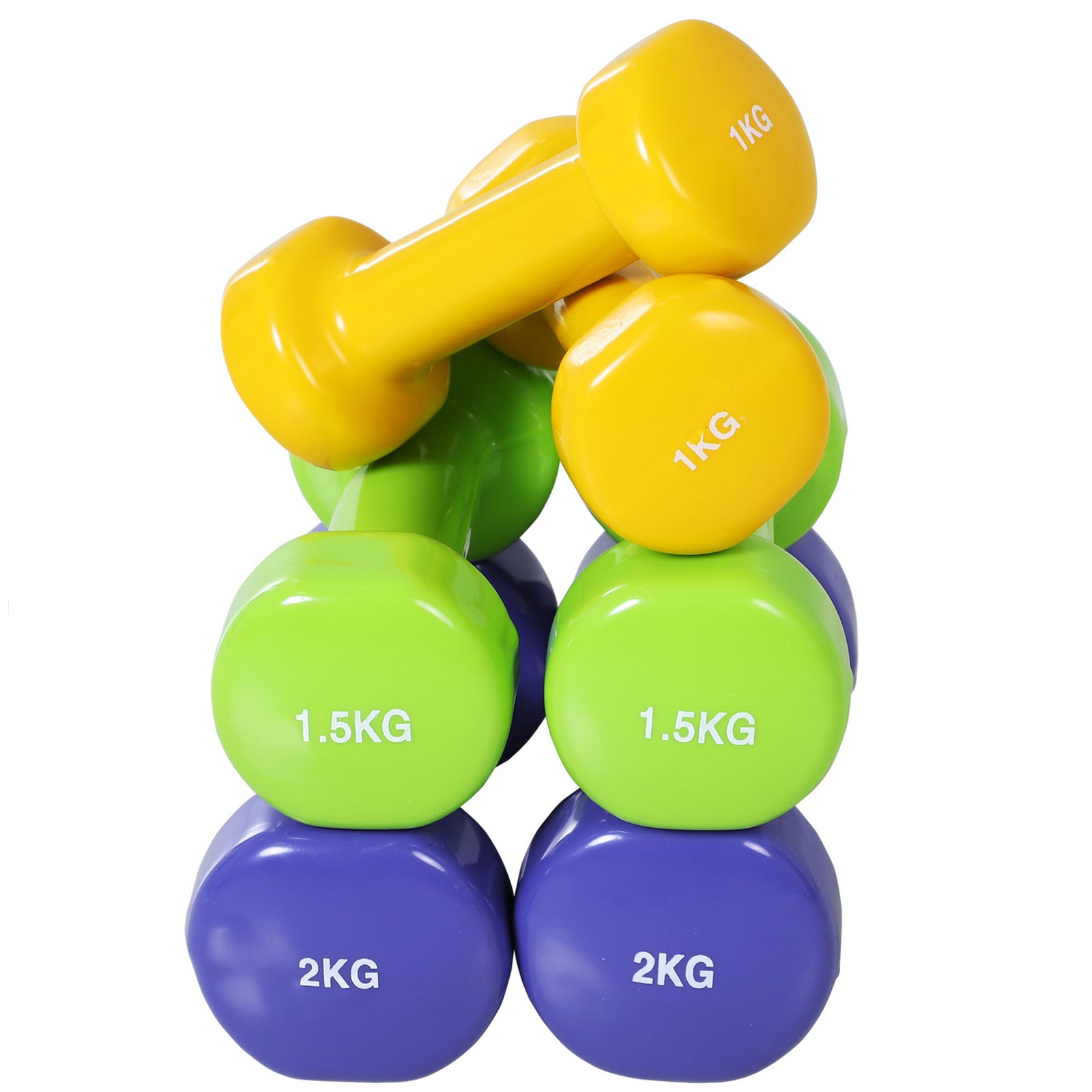 10kg Dumbbell Weights Set With Case For Home Gym | Multi Colour