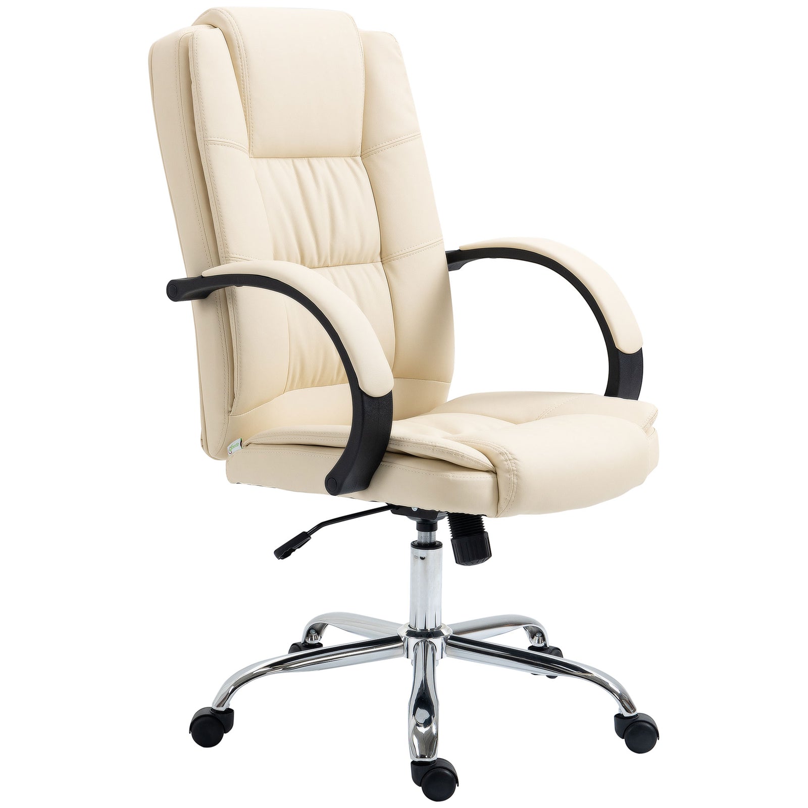 Pu Leather High Back Executive Chair | Beige