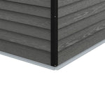 12 X 8ft Metal Storage Shed With Foundation, Double Sliding Doors & Vents, Weatherproof Outdoor Tool Shed For Garden Or Backyard