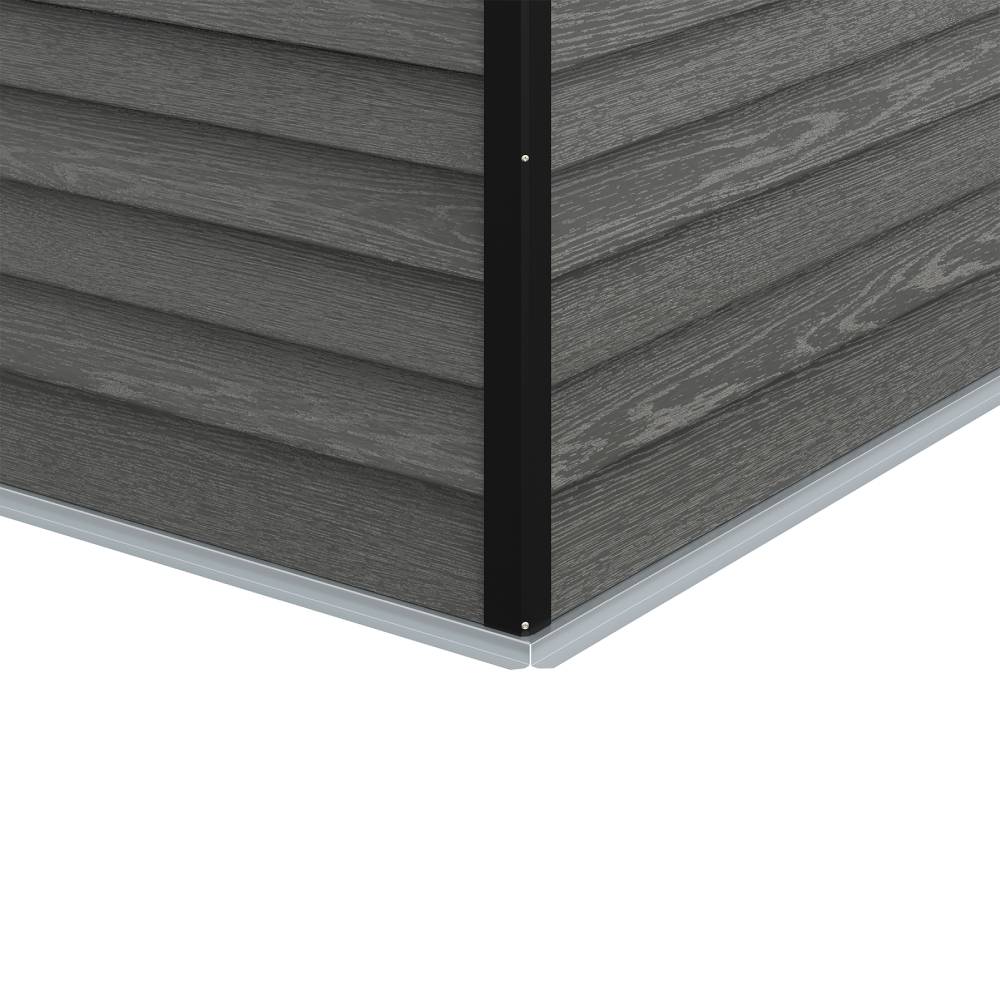 12 X 8ft Metal Storage Shed With Foundation, Double Sliding Doors & Vents, Weatherproof Outdoor Tool Shed For Garden Or Backyard