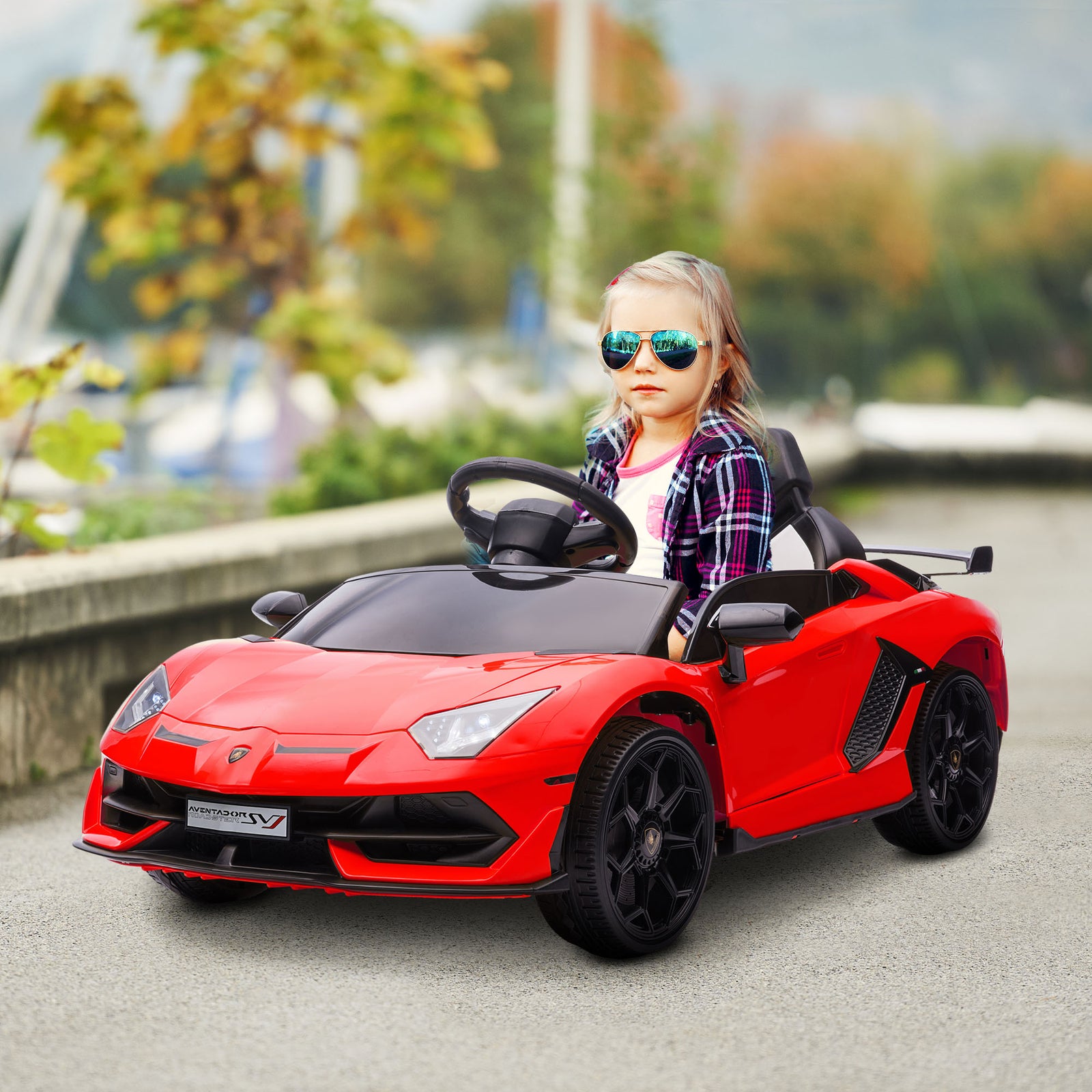Lamborghini Aventador Licensed 12v Kids Electric Ride On Car | Red