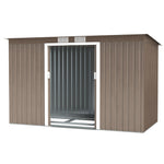 9ft X 4ft Metal Garden Shed With Foundation Kit, Ventilation