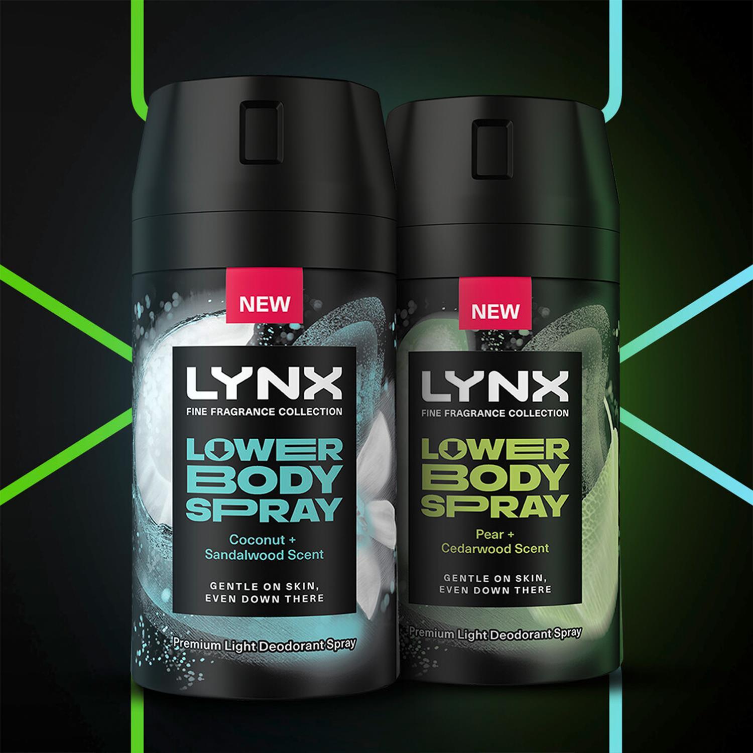 Lynx Lower Body Bundle Spray Coconut+sandalwood & Pear+cedarwood