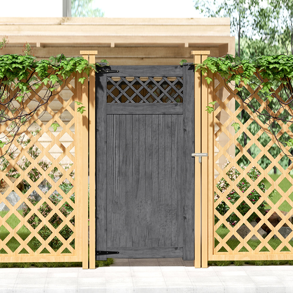90cm W X 90/120/150/180cm H Rhombus Garden Wood Fence Gate | 180cm
