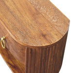 Artisan Furniture Solid Wood Oval Wall Nightstand