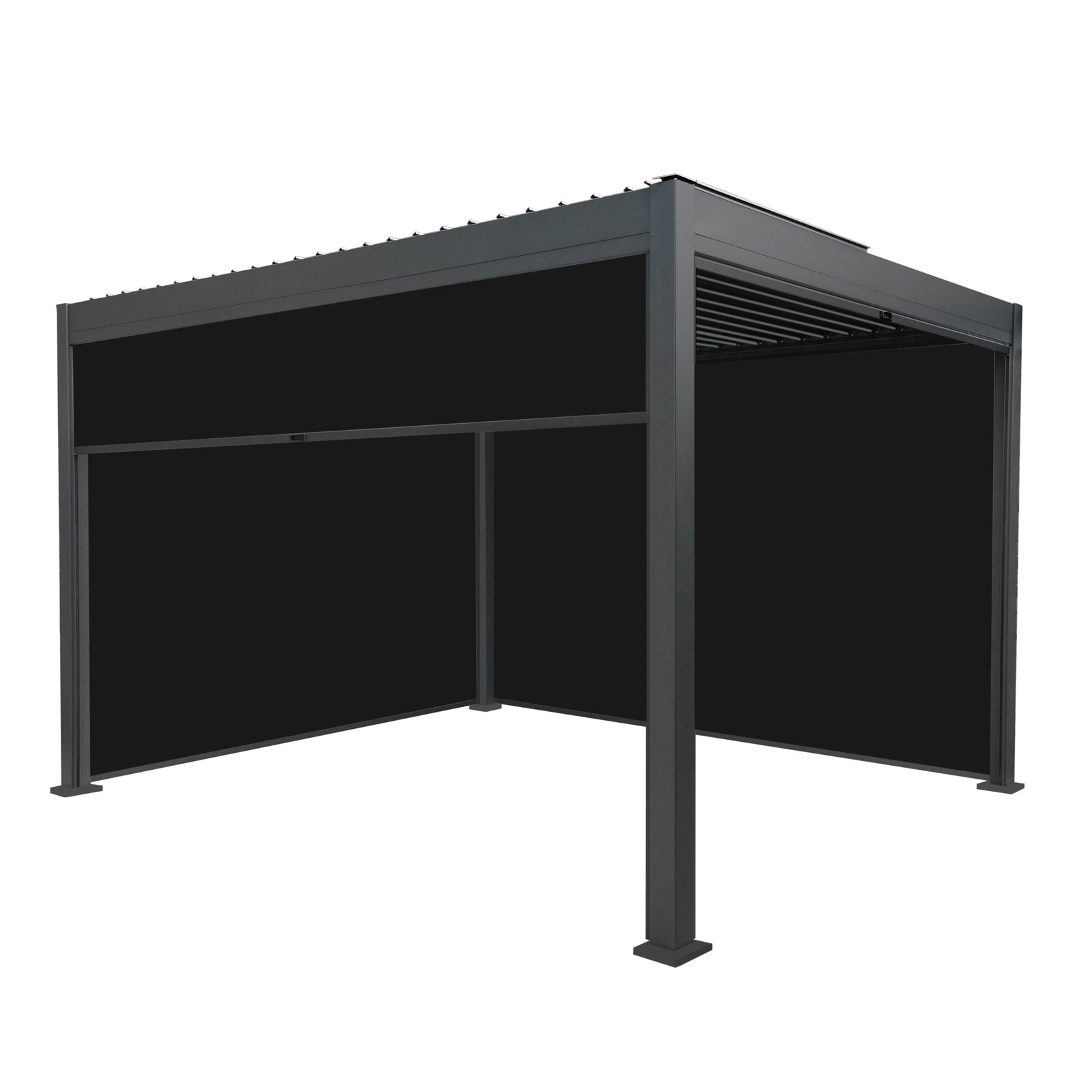 Aluminium Pergola With Anthracite Blinds | 3m x 4m | Anthracite