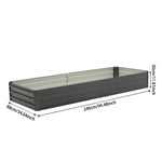 Outdoor Rectangular Metal Raised Garden Bed