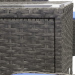 5 Pieces Outdoor Patio Furniture Set Wicker Conversation Set | Blue