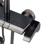 Breeins Wall-mount Bathroom Piano-key Panel Shower System Set