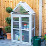 Wooden Growhouse Dove Grey With Uv Polycarbonate Glazing And Adjustable Shelves | Dove Grey