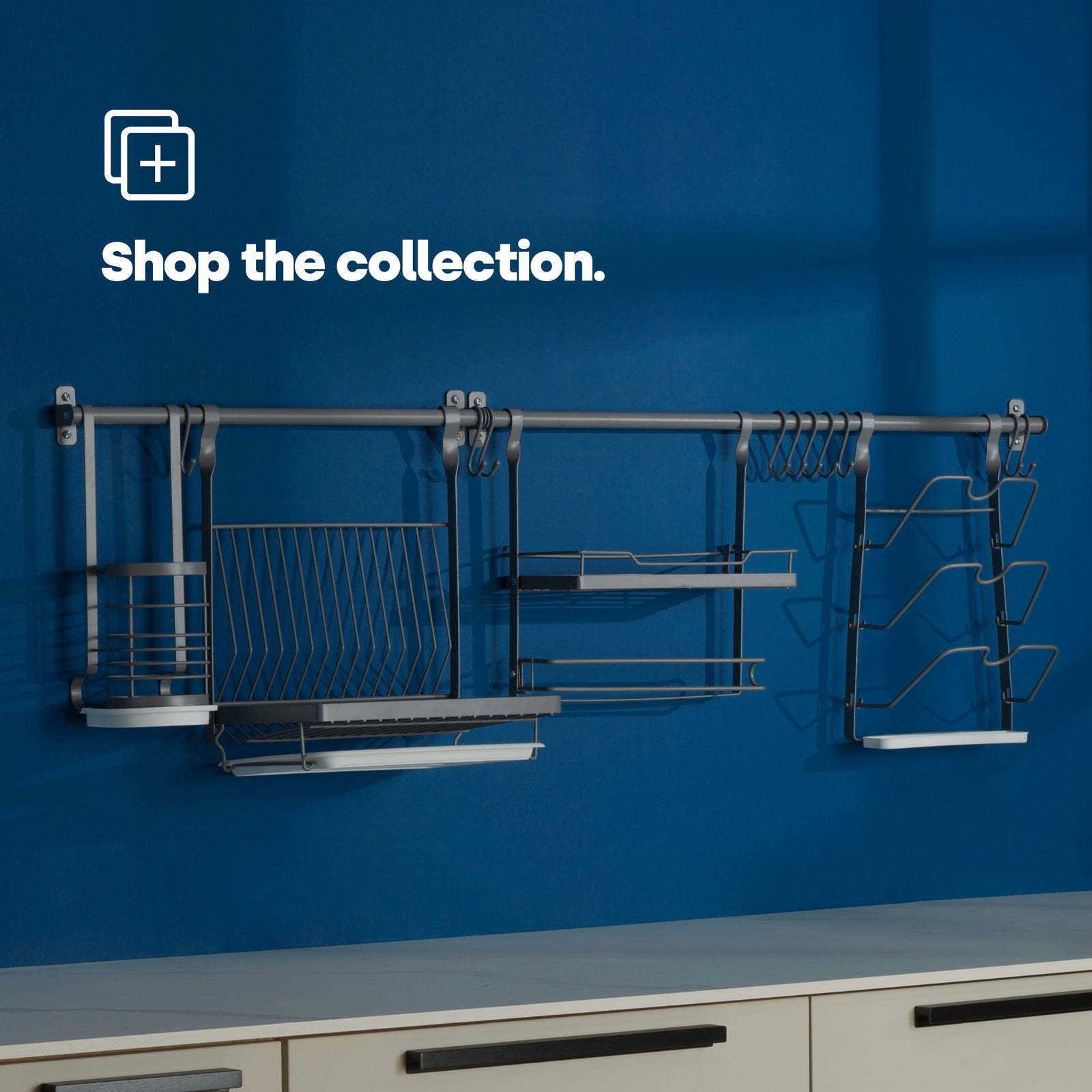 Saucepan Lid Rack - Grey