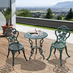 3 Pieces Bistro Set Furniture Garden Balcony Table 2 Chairs