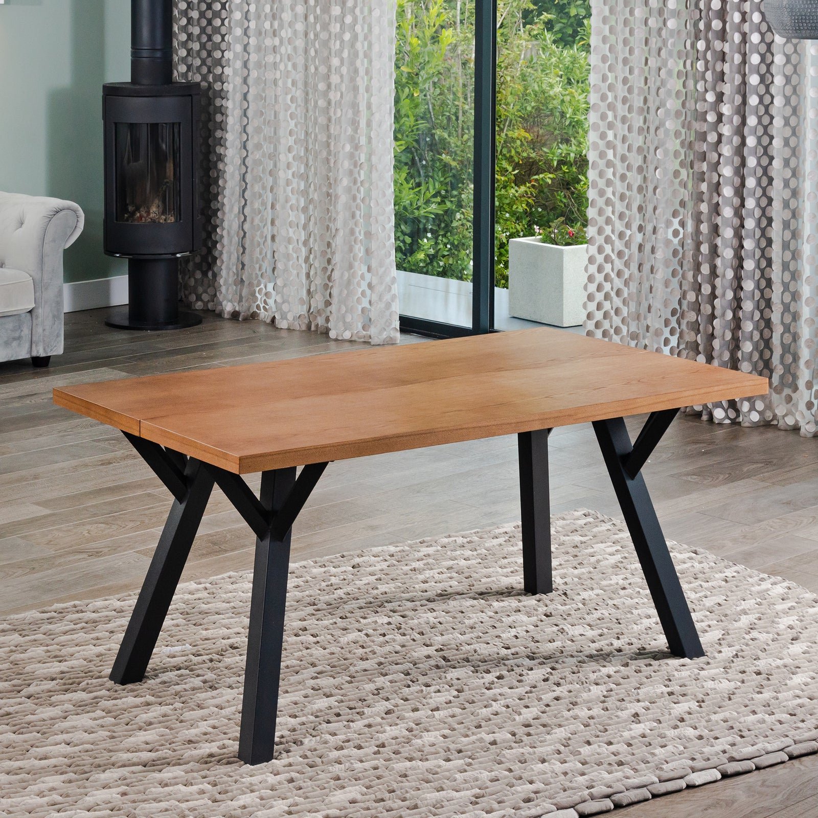 Molveno 160cm Wooden Veneer Dining Table