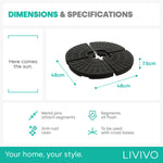 Sand Or Water Filled Parasol Base - Black