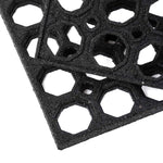 Honeycomb Outdoor Doormat With Open Back | Medium | Black