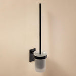 Wall-mounted Toilet Brush, Self-adhesive, Black, Compact Stick Collection