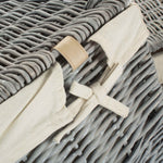 Grey Wash Square Laundry Basket With White Lining
