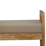 Solid Wood Mud Linen Rattan Bench