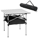 Aluminum Camping Table Folding Table Picnic Table W/mesh Bag | Silver