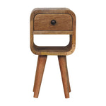 Solid Wood Extra Mini Oak-ish Curve Lower Bedside