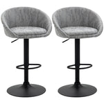 Modern Swivel Bar Stools Adjustable Grey