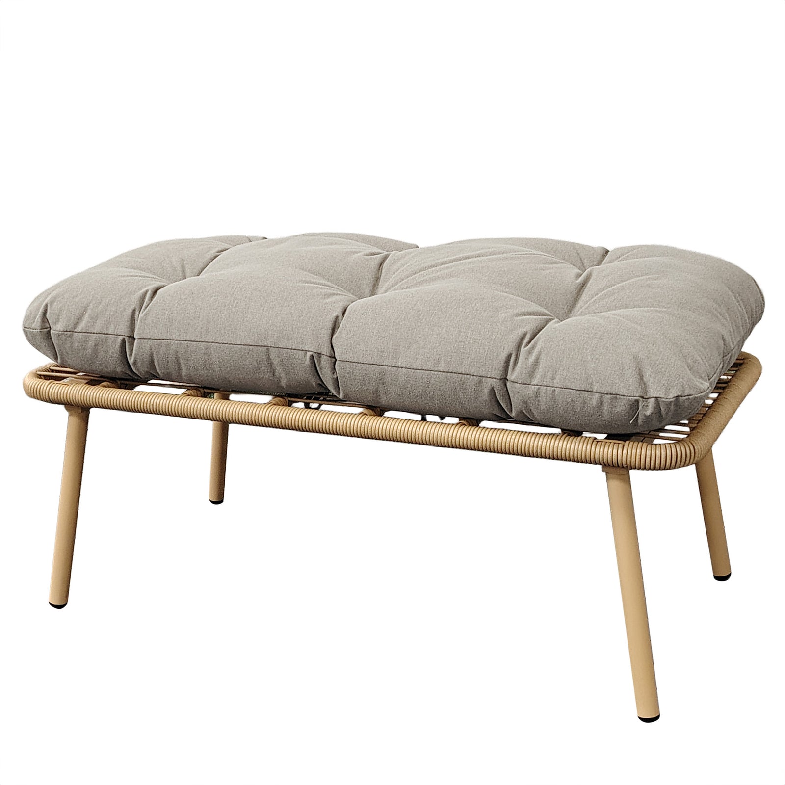 Cocona 2 Seat Standing Egg Chair And Stool | One Size | Light Brown