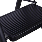Step Ladder Compact Black, Heavy-duty Steel Folding Step Stool 150kg Capacity | 3 Step | Black
