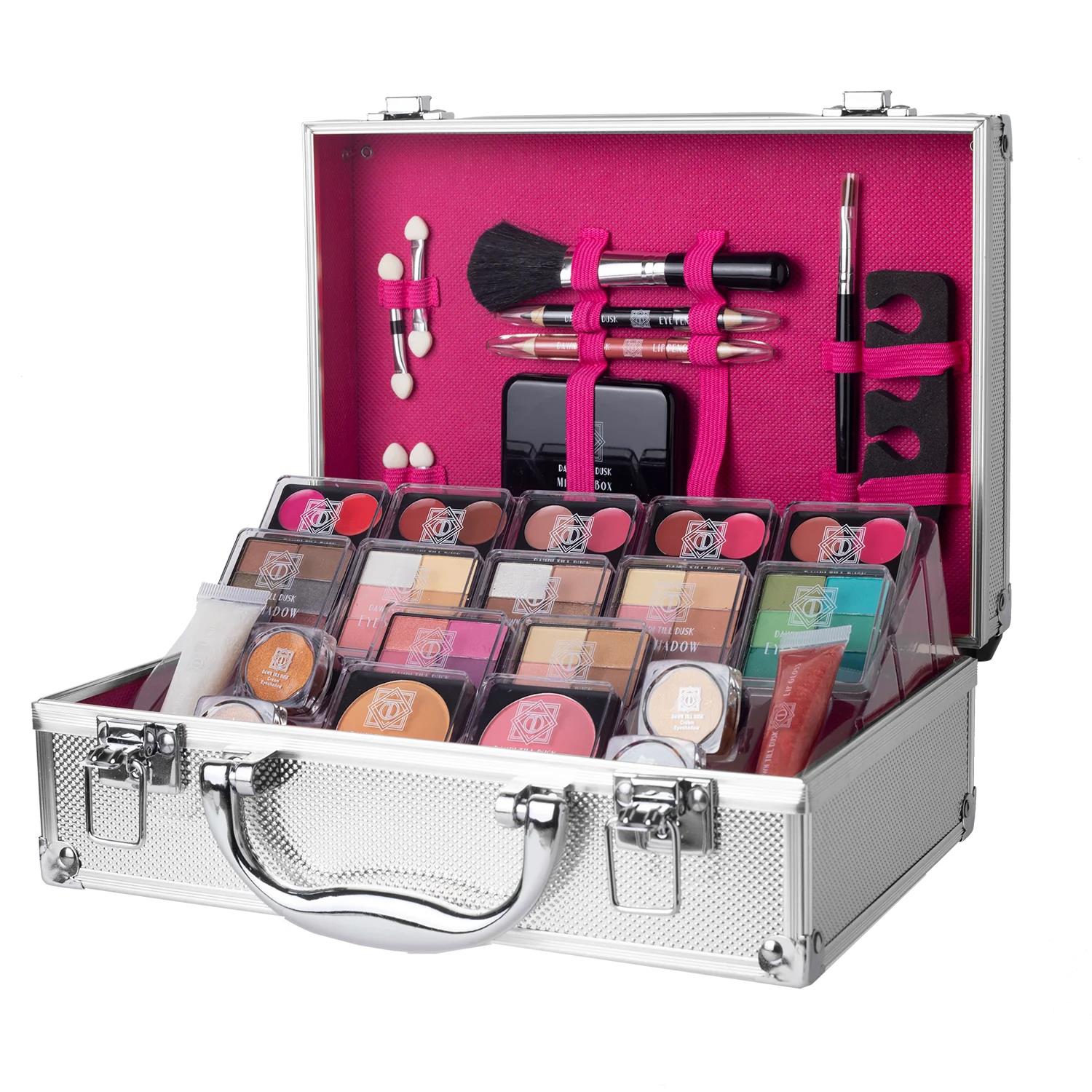 Dawn Till Dusk Make Up Large Storage 80 Piece Vanity Case Set | 80Piece | Silver