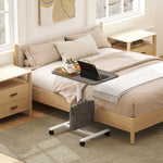 Standing Desk Mobile Overbed Table W/ Wheels For Home Office