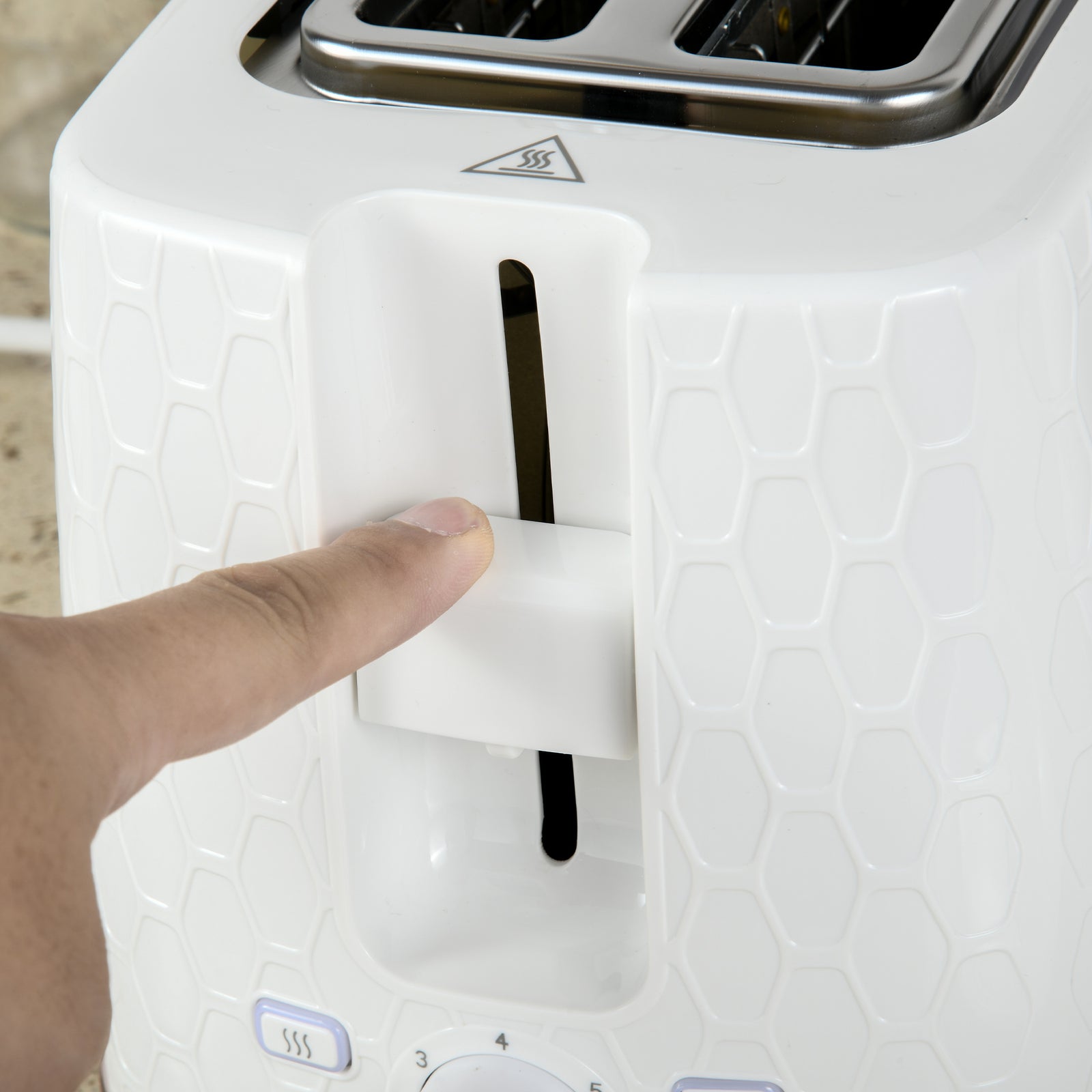 1.7l Kettle and 2 Slice Toaster Set With Defrost Reheat | Medium | Cream