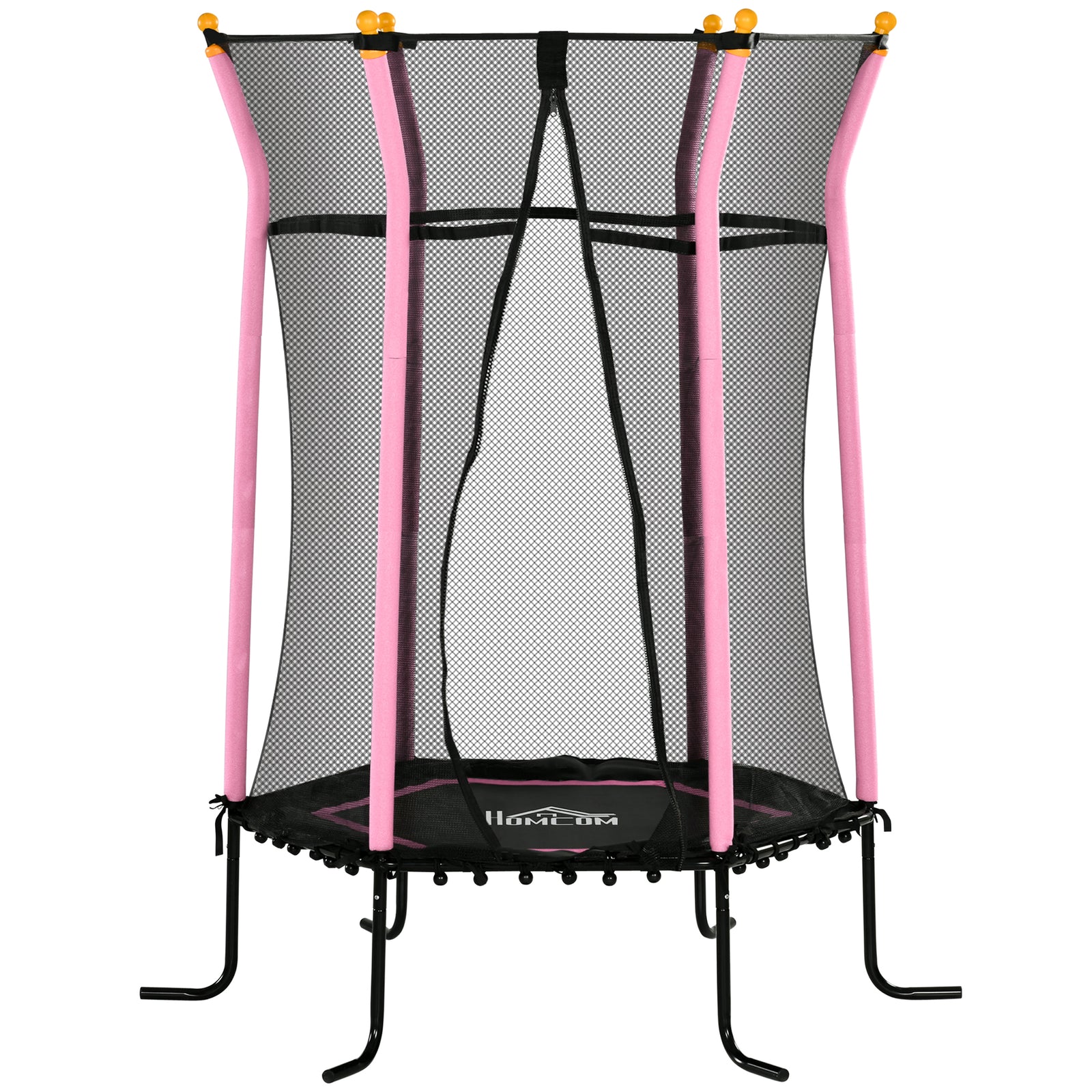 5.4ft Kids Trampoline With Enclosure Indoor Outdoor For 3-10 Years | Pink