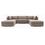 The Wentworth U-shaped Modular Corner Sofa With Deep Seat | 5 Seat | Beige