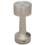 Led Cordless Table Lamp With Battery Operated Silver